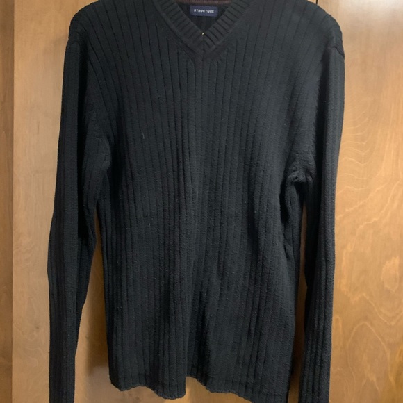Vintage 90s Structure Black Sweater - Picture 5 of 6